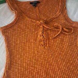 Forever 21 Orange Knit Tank Top Dress